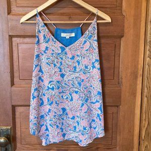 Loft Paisley Print Spaghetti Strap Top (Womens Small)